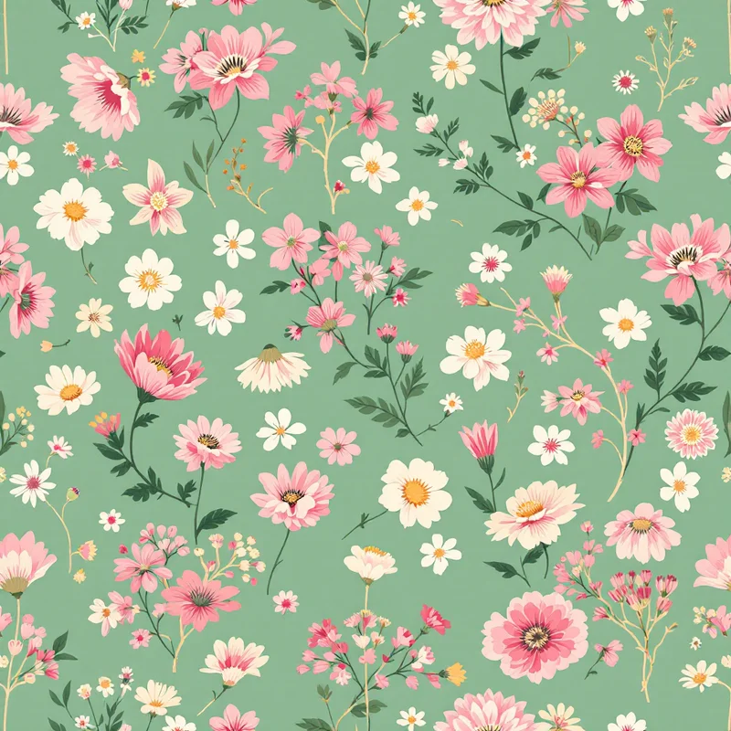 Ditsy Floral free seamless pattern tile
