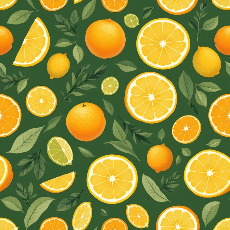 Seamless food citrus yellow pattern tile