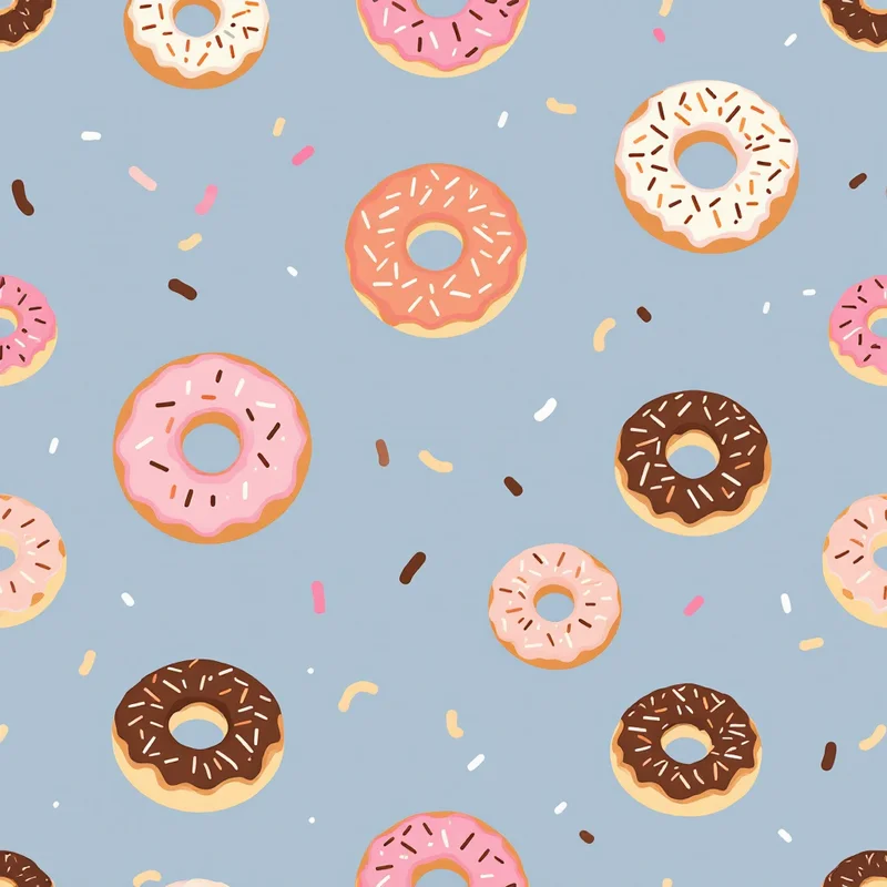 Seamless food donut pastel pattern tile
