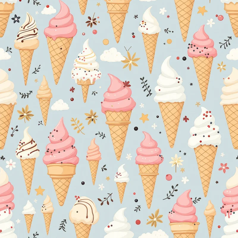 Seamless food icecream pastel pattern tile