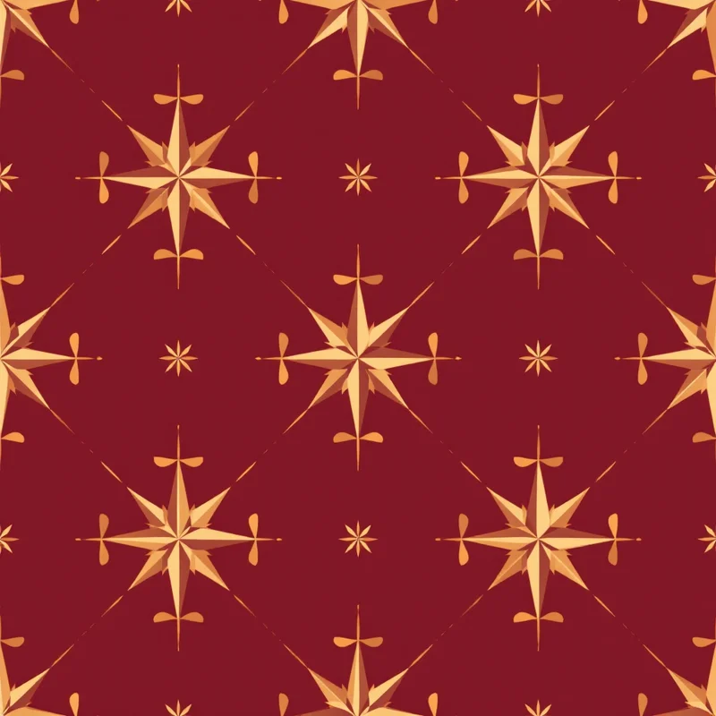 Seamless nautical compass gold pattern tile