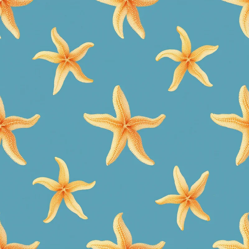 Seamless nautical starfish sand pattern tile