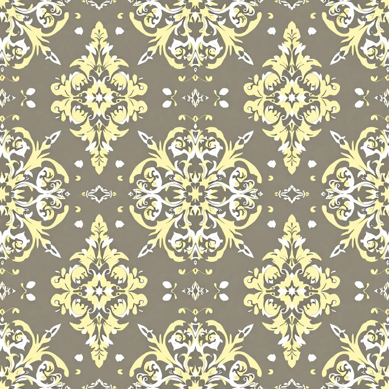 Seamless romantic filigree gold pattern tile