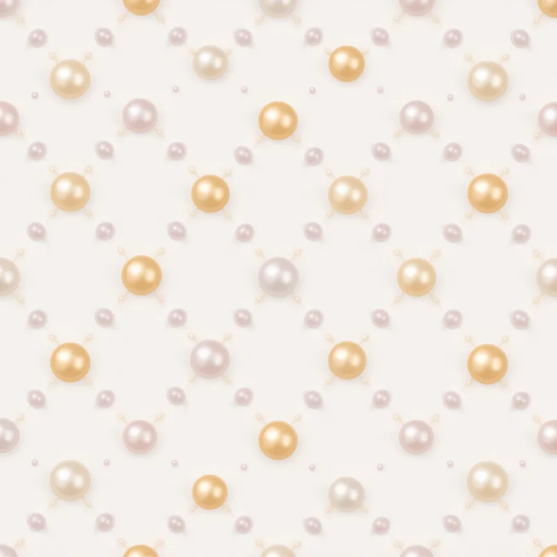 Seamless romantic pearls cream pattern tile