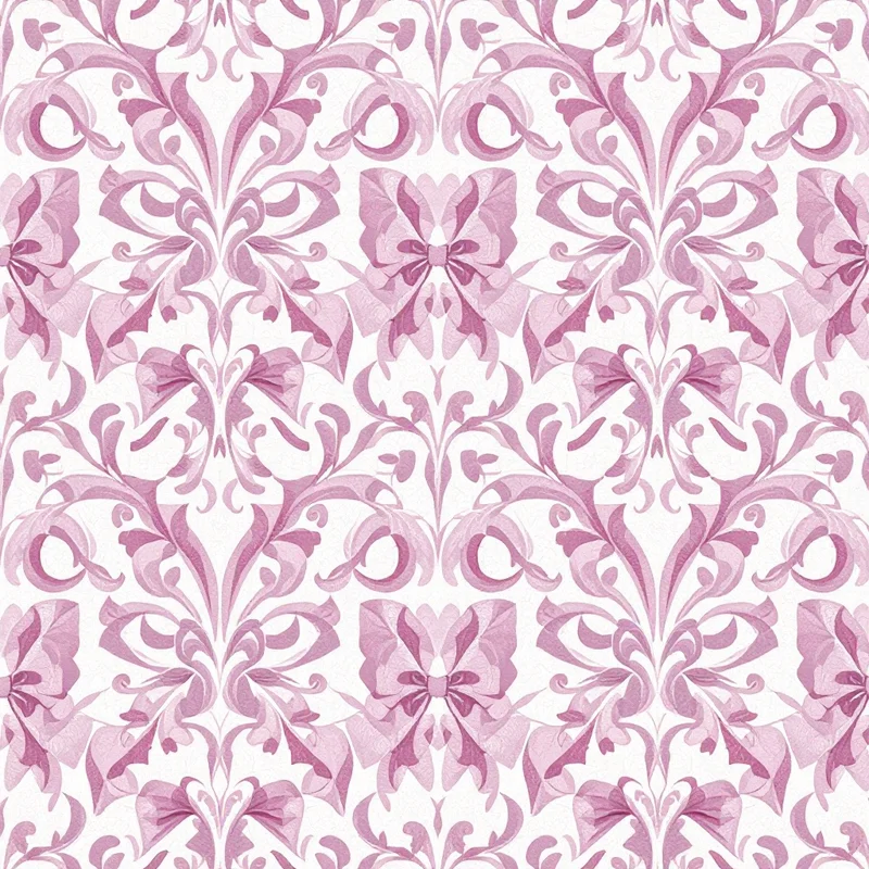 Seamless romantic ribbon lavender pattern tile