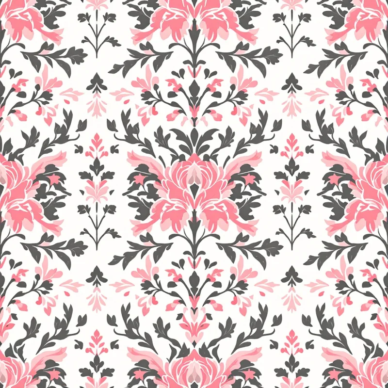 Seamless romantic toile pink pattern tile