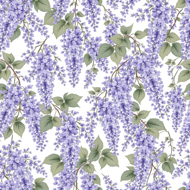 Seamless romantic wisteria purple pattern tile