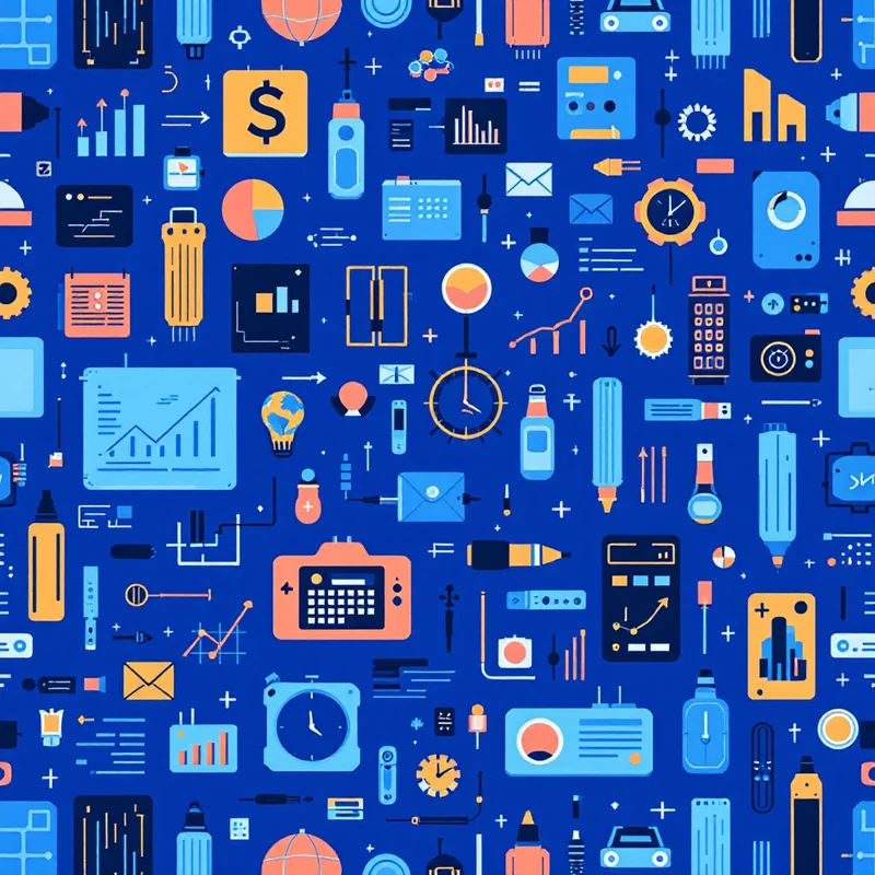 Seamless tech data indigo pattern tile