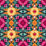 Seamless crochet granny square multi pattern tile