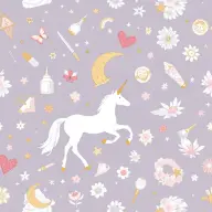 Seamless kids unicorn pastel pattern tile