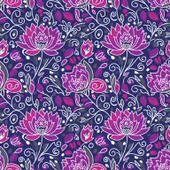Seamless lotus floral purple pattern tile