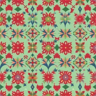 Seamless mexican floral medallion pattern tile