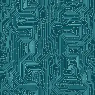 Seamless tech circuit green pattern tile