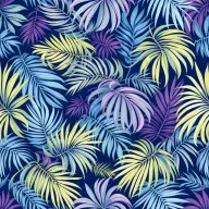 Seamless tropical palm leaves pattern tile