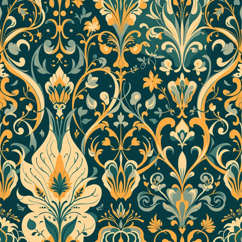 Tattoo Pattern Design Inspiration: Flash Sheets, Flora & Geometric - seamless pattern design example 4