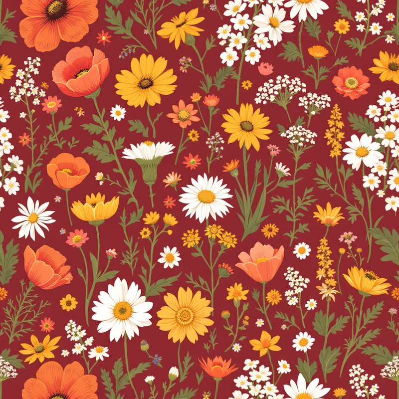 Vintage Floral free seamless pattern tile