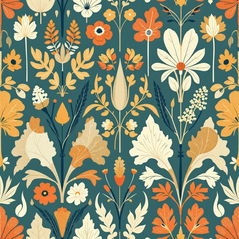 Retro 70s Pattern Revival: Psychedelic, Groovy & Earth-Tone Design - seamless pattern design example 2