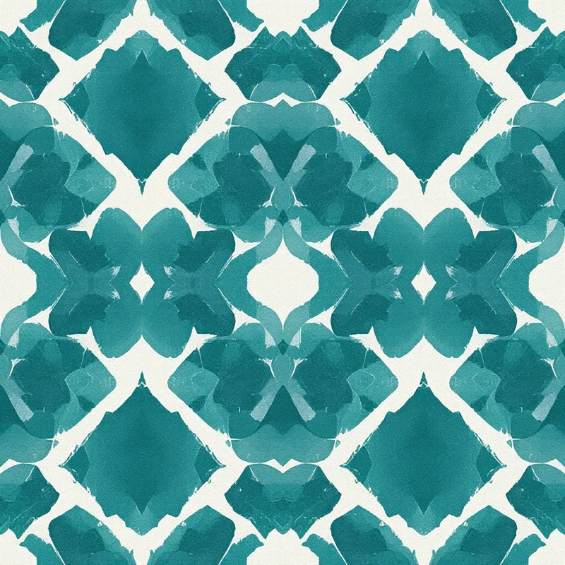 Seamless watercolor abstract teal pattern tile