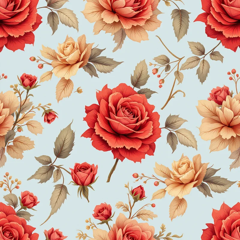 Châteaucore Pattern Design: Faded Grandeur and Old-Money Romance - seamless pattern design example 4